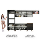 Armário De Cozinha Completa Madesa Reims 320001 Com Balcão E