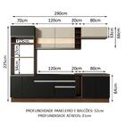 Armário De Cozinha Completa Madesa Vicenza Com Balcão (sem Ta