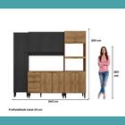 Armário De Cozinha Completa Miami Energy Carraro Preto Touch