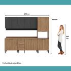 Armário De Cozinha Completa Miami Lift Carraro Preto Touch Co