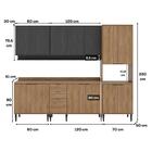 Armário De Cozinha Completa Miami Lift Carraro Preto Touch Co