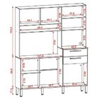 Armário De Cozinha Completa Montesa 6 Portas 2 Gavetas Freijó