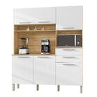 Armário De Cozinha Completa Montesa 6 Portas 2 Gavetas Freijó