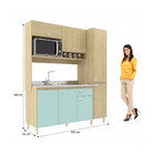 Armário De Cozinha Completa Sem Pia Com 08 Portas 01 Gaveta E