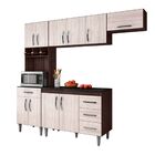 Armário De Cozinha Completa Sem Tampo 240 Cm Clara Castanho