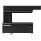 Armário De Cozinha Completa Sem Tampo 280 Cm Andréia Preto