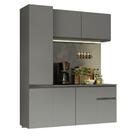 Armário De Cozinha Completa Suspenso 160cm Cinza Nice Madesa