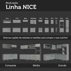 Armário De Cozinha Completa Suspenso 220cm Cinza Nice Madesa