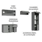 Armário De Cozinha Completa Suspenso 260cm Cinza Nice Madesa