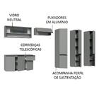 Armário De Cozinha Completa Suspenso 320cm Cinza Nice Madesa