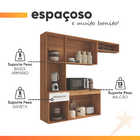 Armário De Cozinha Completa Suspenso Com Balcão 6 Portas 1 Ga