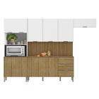 Armário De Cozinha Completa Suspenso Com Balcão 6 Portas 1 Ga