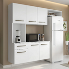 Armário De Cozinha Completa Suspenso Com Balcão 6 Portas 1 Ga