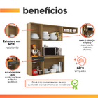 Armário De Cozinha Completa Suspenso Com Balcão 6 Portas 1 Ga