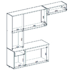 Armário De Cozinha Completa Suspenso Com Balcão 6 Portas 1 Ga