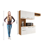 Armário De Cozinha Completa Suspenso Com Balcão 6 Portas 1 Ga