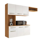 Armário De Cozinha Completa Suspenso Com Balcão 6 Portas 1 Ga