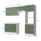 Armário De Cozinha Completa Torre Quente 100% Mdf 270cm Branc