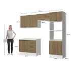 Armário De Cozinha Completa Torre Quente 100% Mdf 270cm Branc