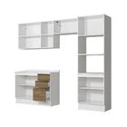 Armário De Cozinha Completa Torre Quente 100% Mdf 270cm Branc