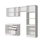 Armário De Cozinha Completa Torre Quente 100% Mdf 270cm Branc