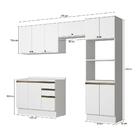 Armário De Cozinha Completa Torre Quente 100% Mdf 270cm Branc