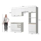 Armário De Cozinha Completa Torre Quente 100% Mdf 270cm Branc