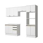 Armário De Cozinha Completa Torre Quente 100% Mdf 270cm Branc