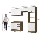 Armário De Cozinha Completa Torre Quente 100% Mdf 270cm Nogue