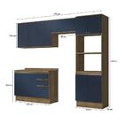 Armário De Cozinha Completa Torre Quente 100% Mdf 270cm Nogue