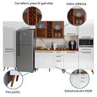 Armário De Cozinha Completa Vidro Reflecta Com Adega 11 Porta