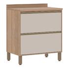 Armário De Cozinha Completa Yara 6 Peças 9 Portas Grafite