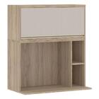 Armário De Cozinha Completa Yara 6 Peças 9 Portas Grafite