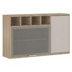 Armário De Cozinha Completa Yara 6 Peças 9 Portas Grafite