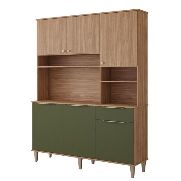 Armário De Cozinha Completo 100%mdf 1,5m 6 Portas 1 Gaveta E