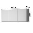 Armário De Cozinha Completo 4 Peças Branco Gabriela Peternella