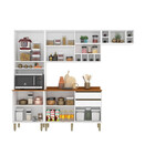 Armário De Cozinha Completo 4 Peças Perola Salleto