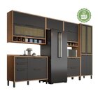 Armário De Cozinha Completo 6 Peças 100% Mdf 12 Portas Com Pa