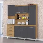 Armário De Cozinha Completo 7 Portas 3 Gavetas Mirela Atacama