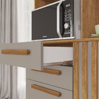 Armário De Cozinha Completo Acácia 8 Portas 2 Gavetas Salleto