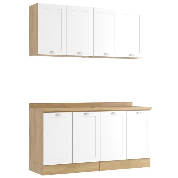 Armário De Cozinha Completo Ditália Denver 4 Pcs Rv/br D7