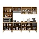 Armário De Cozinha Completo Paris Sallêto Carvalho Grafite