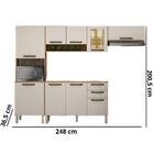 Armário De Cozinha Completo Valência 02 Sallêto Cinamomo Off