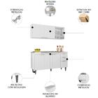 Armário De Cozinha Cp01 Com Pia 150cm Pérola Z34 Branco     -