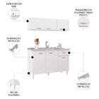 Armário De Cozinha Cp01 Com Pia Inox Classic Z46 Branco - Mpo