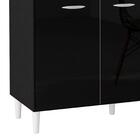 Armário De Cozinha Cp01 Com Pia Inox Classic Z46 Preto - Mpoz