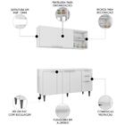 Armário De Cozinha Cp01 Para Pia 150cm Pérola Z34 Branco - Mp