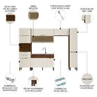 Armário De Cozinha Cp04 Com Pia 120cm Dora K02 Nogueira/off -