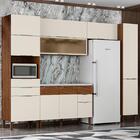 Armário De Cozinha Cp04 Com Pia 120cm Dora K02 Nogueira/off -