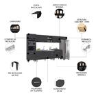 Armário De Cozinha Cp06 Com Pia 150cm Pérola Z34 Preto      -